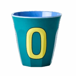 Melamine Cup - Medium With Alphabet In Bluish Colors | Letter O(Melamine Cup Medium With Alphabet In Bluish Colors Letter O)