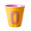 Melamine Cup - Medium With Alphabet In Pinkish Colors | Letter O(Melamine Cup Medium With Alphabet In Pinkish Colors Letter O)