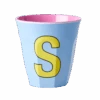 Melamine Cup - Medium With Alphabet In Pinkish Colors | Letter S(Melamine Cup Medium With Alphabet In Pinkish Colors Letter S)