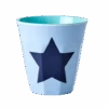 Set Of 2 Medium Melamine Cups | Star In Soft Blue Print(Set Of 2 Medium Melamine Cups Star In Soft Blue Print)