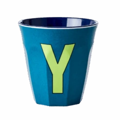 Melamine Cup - Medium With Alphabet In Bluish Colors | Letter Y(Melamine Cup Medium With Alphabet In Bluish Colors Letter Y)