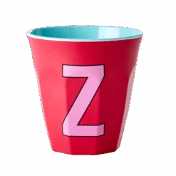 Melamine Cup - Medium With Alphabet In Pinkish Colors | Letter Z(Melamine Cup Medium With Alphabet In Pinkish Colors Letter Z)