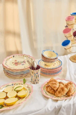 Melamine Tall Cup - Bordeaux - Nathalie Lété Print -13.5oz(Melamine Tall Cup Bordeaux Nathalie Lete Print 13 5oz) -Rice By Rice MELCU LNATBO 1 x1024 2 1