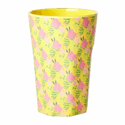 Melamine Tall Cup - Yellow - Sunny Days Print(Melamine Tall Cup Yellow Sunny Days Print)