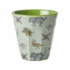 Medium Melamine Cup - Green - New Dino Print(Copy Of Medium Melamine Cup Blue Butterfly Field Print)