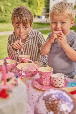 Medium Melamine Cup - Pink - Sweet Cake Print(Copy Of Medium Melamine Cup Blue Poppies Love Print) -Rice By Rice MELCU SWCA env1 x1024 46 1