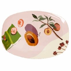 Melamine Rectangular Plate | Australian Summer Print(Melamine Rectangular Plate With Australian Summer Print)