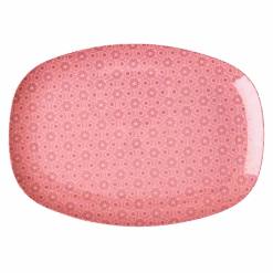 Melamine Rectangular Plate | Pink Marrakesh Print(Melamine Rectangular Plate Pink Marrakesh Print)