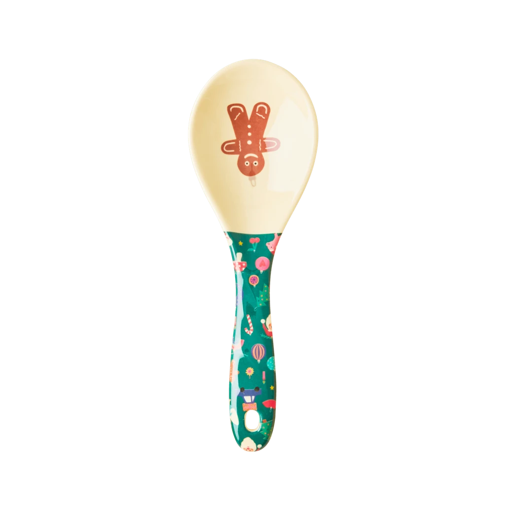 Melamine Salad Spoon | Christmas All Over Print(Melamine Salad Spoon Christmas All Over Print)