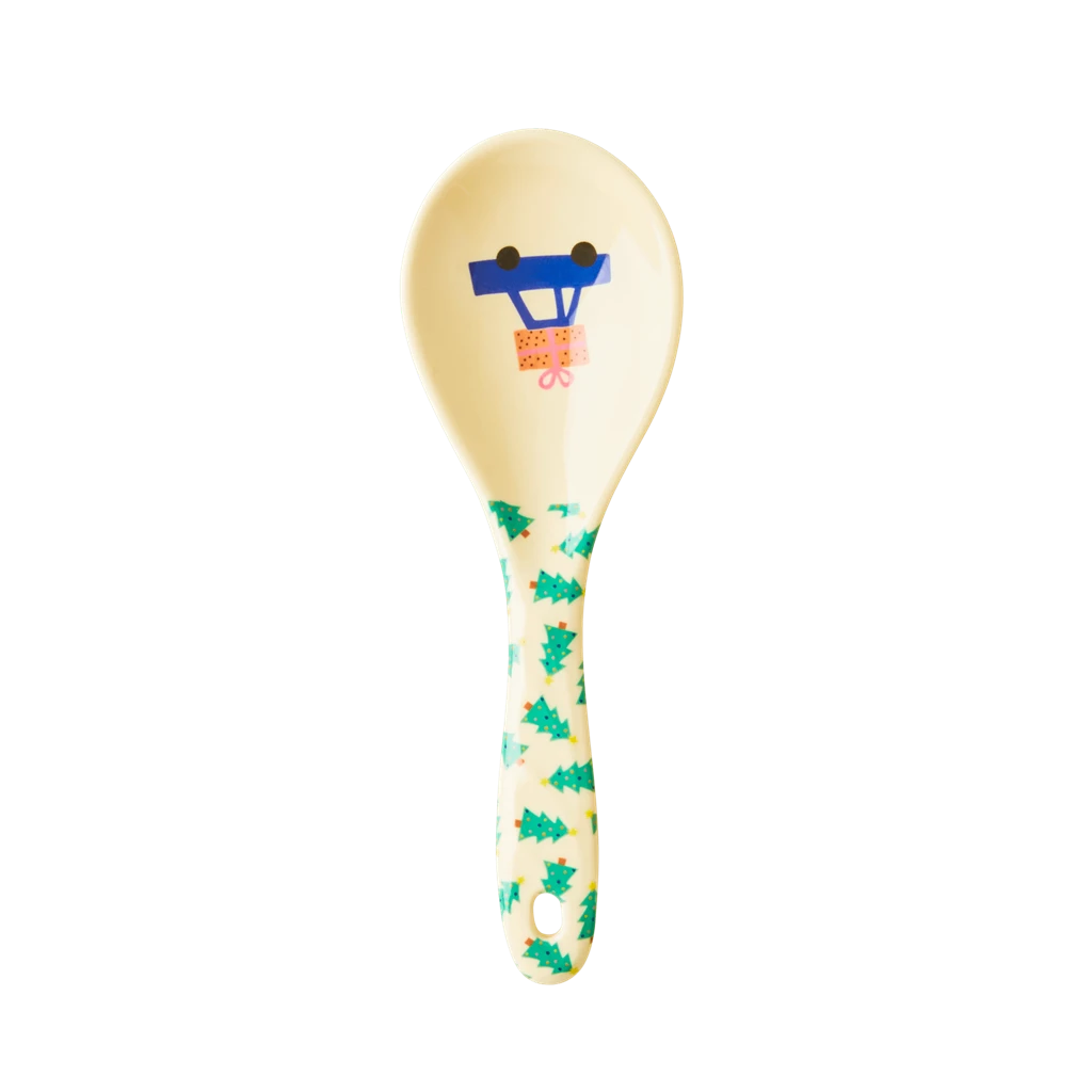 Melamine Salad Spoon | Christmas Tree Print(Melamine Salad Spoon Christmas Tree Print)