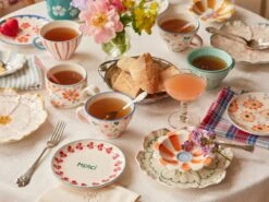 Ceramic Cappuccino Cup With Hand Painted Cherries - 6.7 Oz(Ceramic Cappuccino Cup With Hand Painted Cherries 6 7 Oz) -Rice By Rice RICE CE24 2