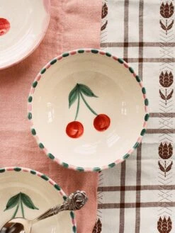 Ceramic Bowl With Hand Painted Cherry - 11.8 Oz(Ceramic Bowl With Hand Painted Cherry 11 8 Oz) -Rice By Rice RICE CE24 ANALOG 26