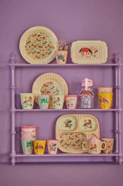 Melamine Kids Cups In Pink Farm Prints - Medium - 6 Pcs. In Gift Box(Melamine Kids Cups In Pink Farm Prints Medium 6 Pcs In Gift Box) -Rice By Rice RICEAW22053 682 440b07b4 c50d 4c58 9964 94bf391b1d51