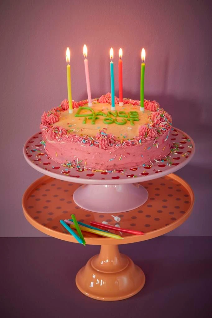 Melamine Cake Stand | Lavender Dots Print(Melamine Cake Stand With Dots Print) 2 Melamine Cake Stand | Lavender Dots Print(Melamine Cake Stand With Dots Print) - Image 2