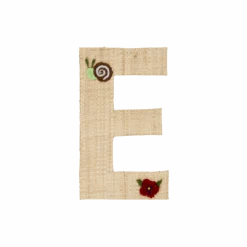 One Raffia Letter Sticker | Girl - E(One Raffia Letter Sticker Girl E)