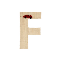 One Raffia Letter Sticker | Boy - F(One Raffia Letter Sticker Boy F)