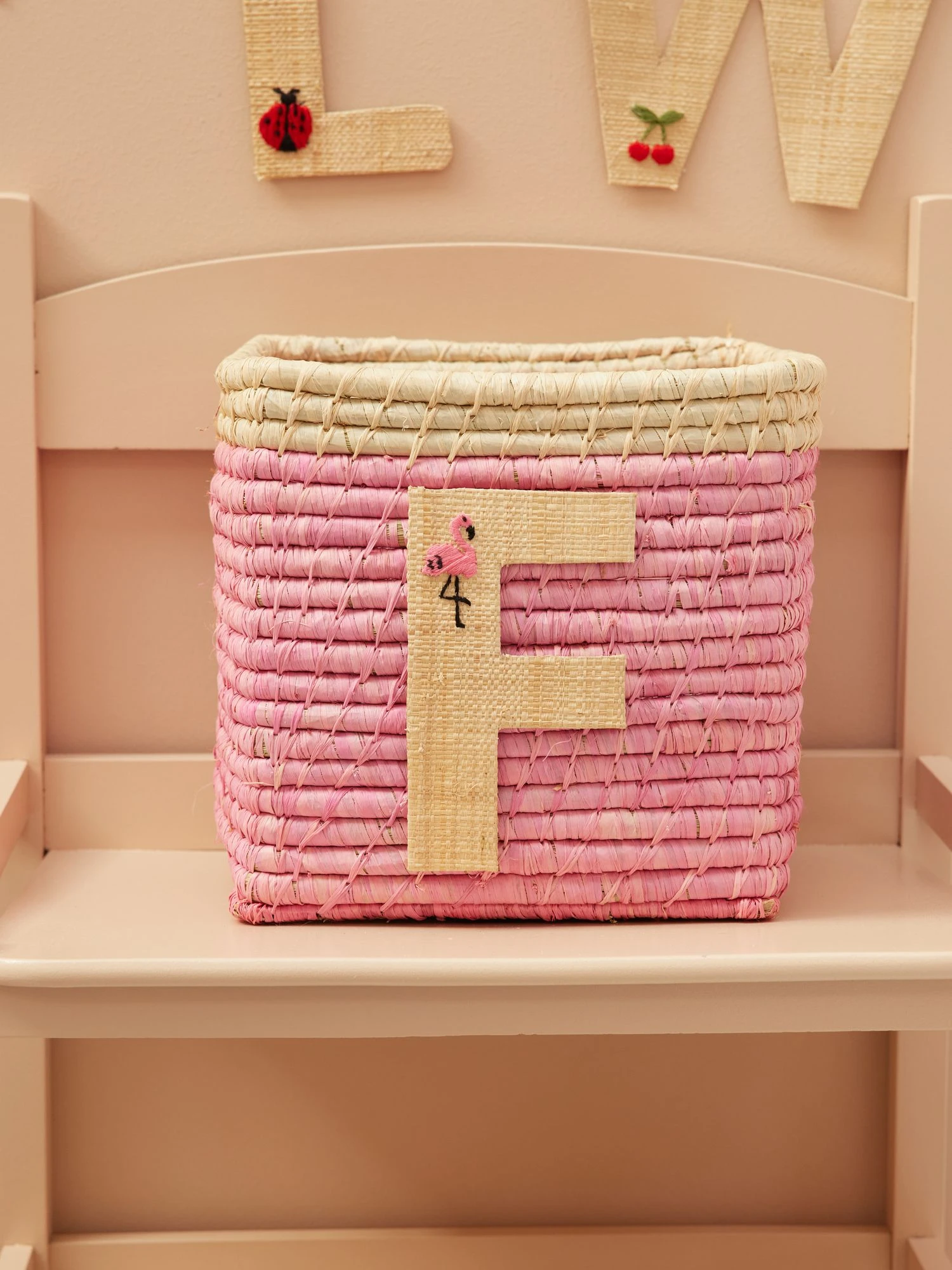 One Raffia Letter Sticker | Girl - F(One Raffia Letter Sticker Girl F) 2 One Raffia Letter Sticker | Girl - F(One Raffia Letter Sticker Girl F) - Image 2