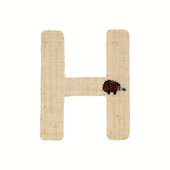 One Raffia Letter Sticker | Boy - H(One Raffia Letter Sticker Boy H)