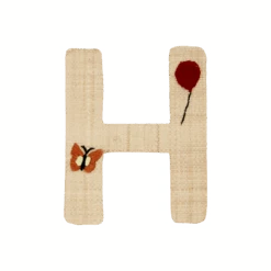 One Raffia Letter Sticker | Girl - H(One Raffia Letter Sticker Girl H)