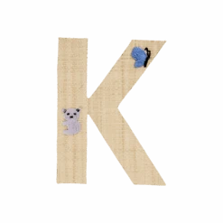 One Raffia Letter Sticker | Girl - K(One Raffia Letter Sticker Girl K)