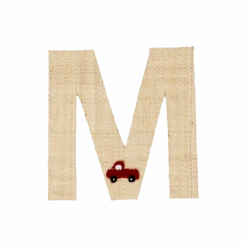 One Raffia Letter Sticker | Boy - M(One Raffia Letter Sticker Boy M)