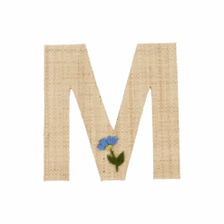 One Raffia Letter Sticker | Girl - M(One Raffia Letter Sticker Girl M)