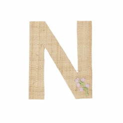One Raffia Letter Sticker | Girl - N(One Raffia Letter Sticker Girl N)