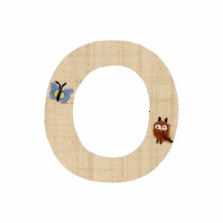 One Raffia Letter Sticker | Girl - O(One Raffia Letter Sticker Girl O)