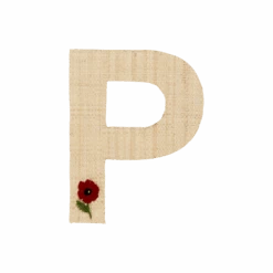 One Raffia Letter Sticker | Girl - P(One Raffia Letter Sticker Girl P)