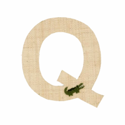 One Raffia Letter Sticker | Boy - Q(One Raffia Letter Sticker Boy Q)