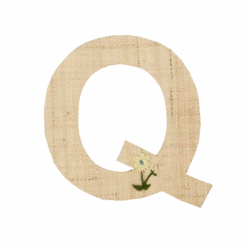 One Raffia Letter Sticker | Girl - Q(One Raffia Letter Sticker Girl Q)