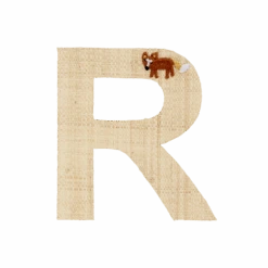 One Raffia Letter Sticker | Boy - R(One Raffia Letter Sticker Boy R)