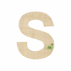 One Raffia Letter Sticker | Boy - S(One Raffia Letter Sticker Boy S)