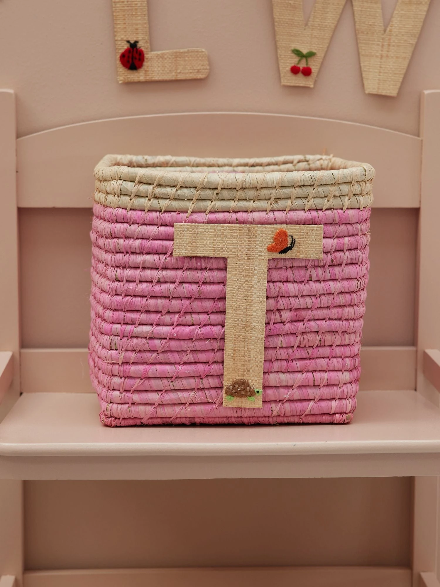 One Raffia Letter Sticker | Girl - T(One Raffia Letter Sticker Girl T) 2 One Raffia Letter Sticker | Girl - T(One Raffia Letter Sticker Girl T) - Image 2