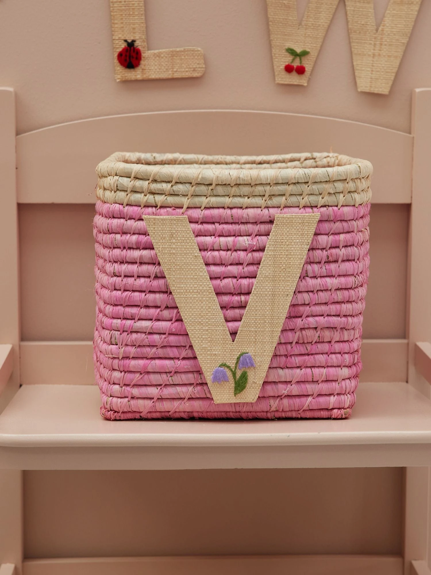 One Raffia Letter Sticker | Girl - V(One Raffia Letter Sticker Girl V) 2 One Raffia Letter Sticker | Girl - V(One Raffia Letter Sticker Girl V) - Image 2