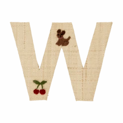One Raffia Letter Sticker | Girl - W(One Raffia Letter Sticker Girl W)