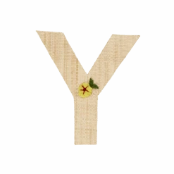 One Raffia Letter Sticker | Girl - Y(One Raffia Letter Sticker Girl Y)