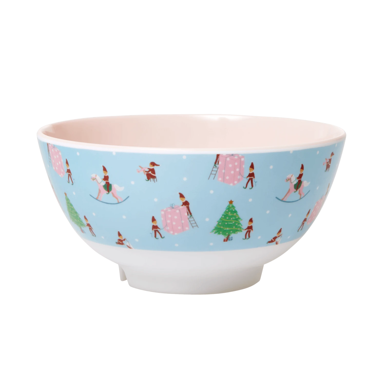 Melamine Bowl With Xmas Elf Print - Medium - Two Tone(Bowl With Xmas Elf Print Medium Two Tone) 1 Melamine Bowl With Xmas Elf Print - Medium - Two Tone(Bowl With Xmas Elf Print Medium Two Tone)