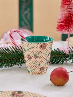 Melamine Cup In Medium With Dove Print(Melamine Cup In Medium With Christmas Dove Print) -Rice By Rice XMECU PH4DO 1 x1024 10 1