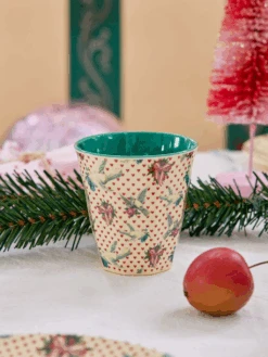 Melamine Cup In Medium With Dove Print(Melamine Cup In Medium With Christmas Dove Print) -Rice By Rice XMECU PH4DO x1024 9 1