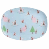 Melamine Rectangular Plate With Xmas Elf Print(Melamine Rectangular Plate With Xmas Elf Print)