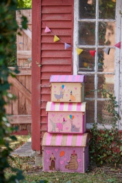 Raffia Storage House - Soft Pink - Party Animal Print(Raffia Storage House Party Animal Print 1) -Rice By Rice image 003937fc 6992 4661 a3a7 066bd490730f