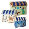 Raffia Storage House - Green - Party Animal Print(Raffia Storage House Party Animal Print)