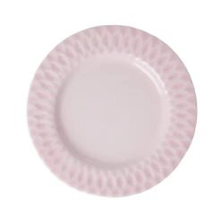 Ceramic Lunch Plate - Pink. Set Of 6 Plates(Ceramic Lunch Plate 3)