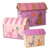 Raffia Storage House - Soft Pink - Party Animal Print(Raffia Storage House Party Animal Print 1)