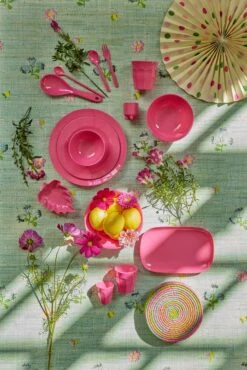 Medium Melamine Rectangular Plate | Light Fuchsia(Medium Melamine Rectangular Plate Pink) -Rice By Rice image c2abe2e2 eee5 4c9b ae15 838f19c9ed62