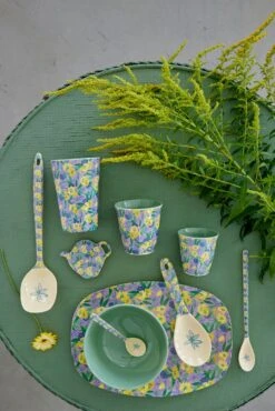 Medium Melamine Rectangular Plate - Purple - Fancy Pansy Prints(Medium Melamine Rectangular Plate Purple Fancy Pansy Prints) -Rice By Rice image de91b327 346e 4e1d 9396 71ff73b0a9aa